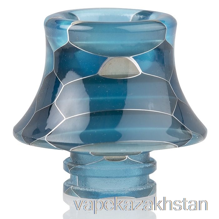 Vape Disposable 510 Cone Snake Skin Resin Drip Tip Light Blue